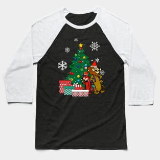 Lippy The Lion And Hardy Har Har Around The Christmas Tree Baseball T-Shirt